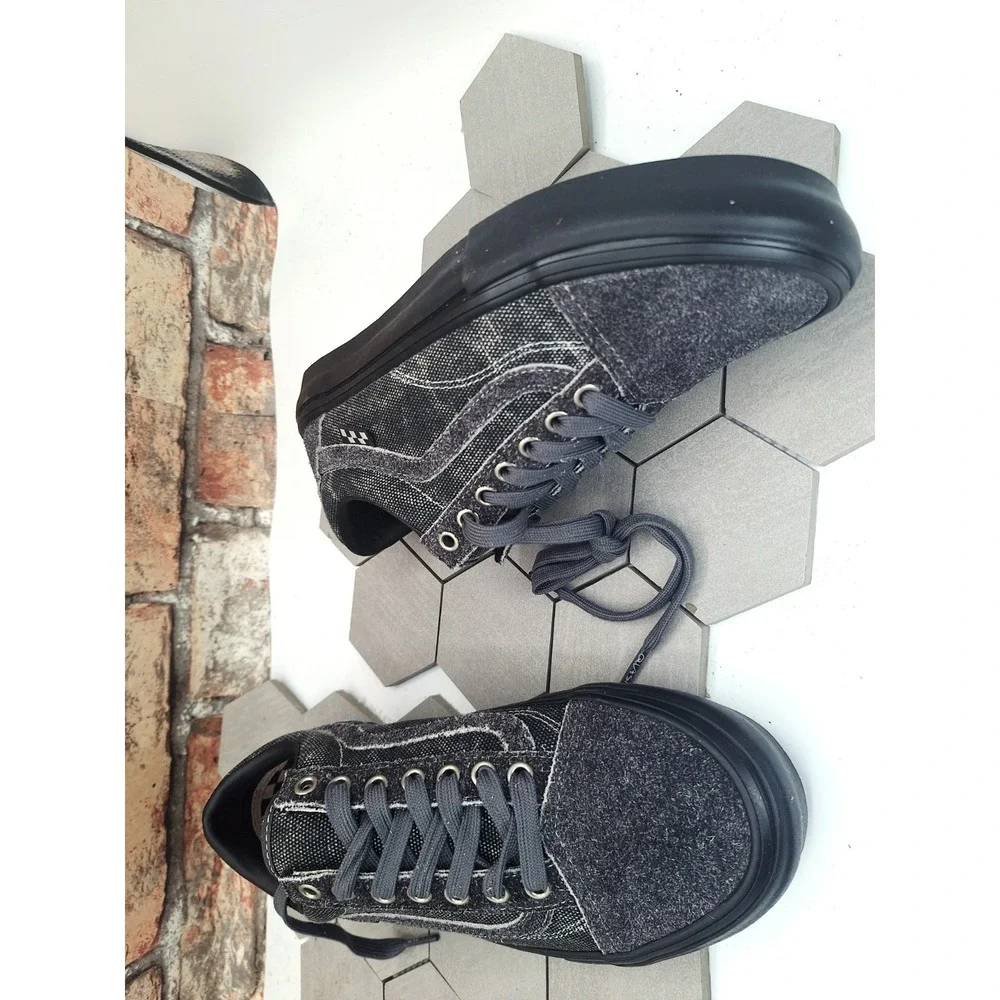 Vans x Quasi Skate Old Skool 2022 Asphalt Grey Washed Denim Look Black Men Sz 7 - Picture 9 of 12